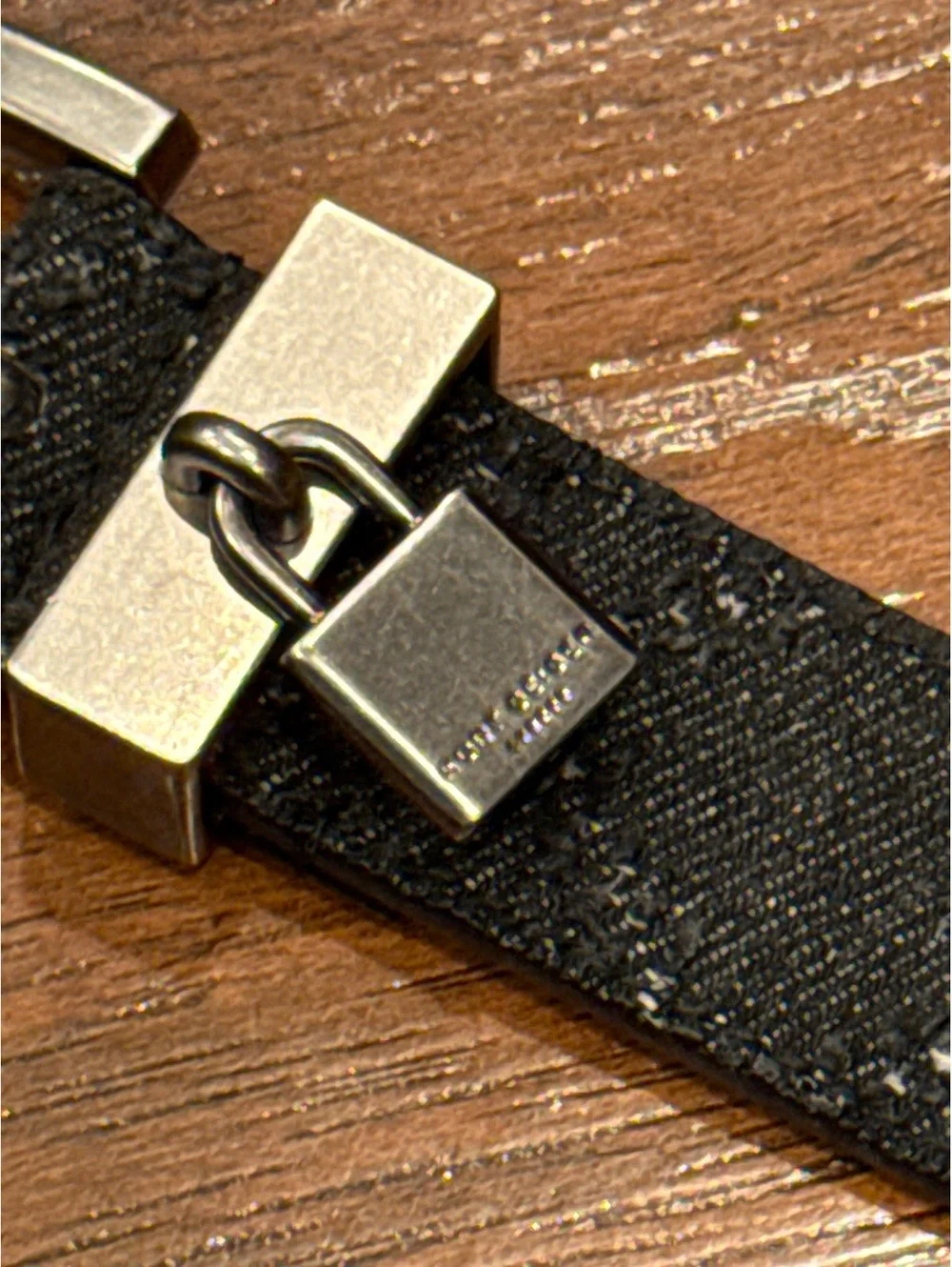 New Kurt Geiger Silver Buckle Black Jeans Belt Women's Size L /XL